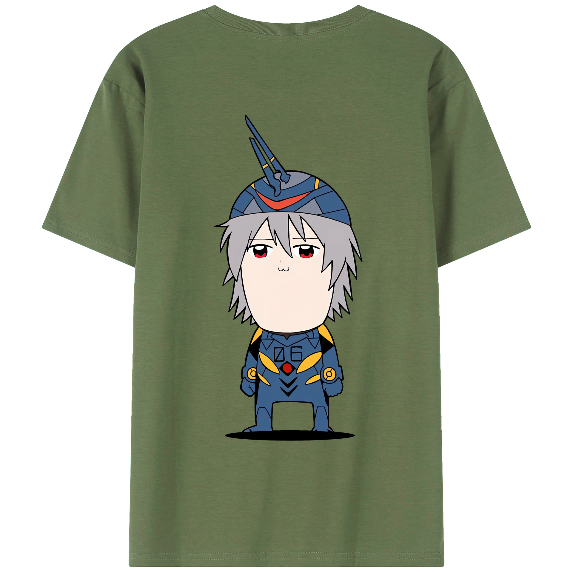（画像用） EVA 新世紀エヴァンゲリオン 綿100％ メンズ半袖Tシャツ（バックプリント） 通気性